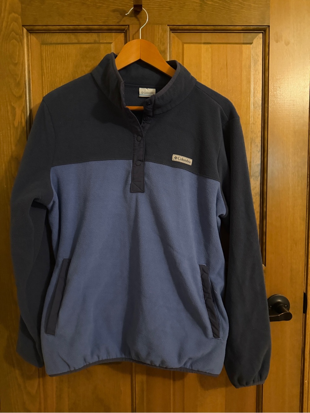 Columbia Helvetia Half-Snap Fleece Pullover Sweater XXL Two Tone Blue